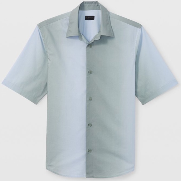 Short Sleeve Ombré Boxy Shirt - New With Tags - NEVER WORN - Blue Multi - Picture 4 of 4